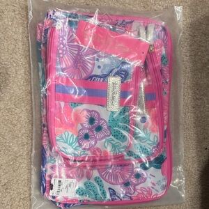 Lilly Pulitzer Pink and Blue Cosmetic Bag